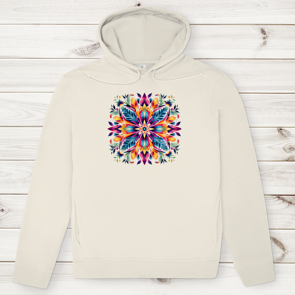 Herren Premium Bio Hoodie Flower Mandala