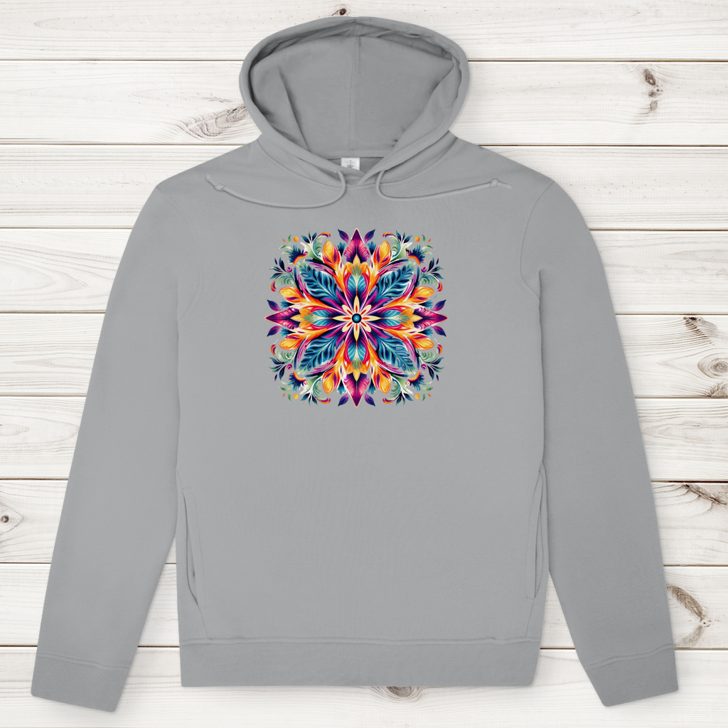 Herren Premium Bio Hoodie Flower Mandala
