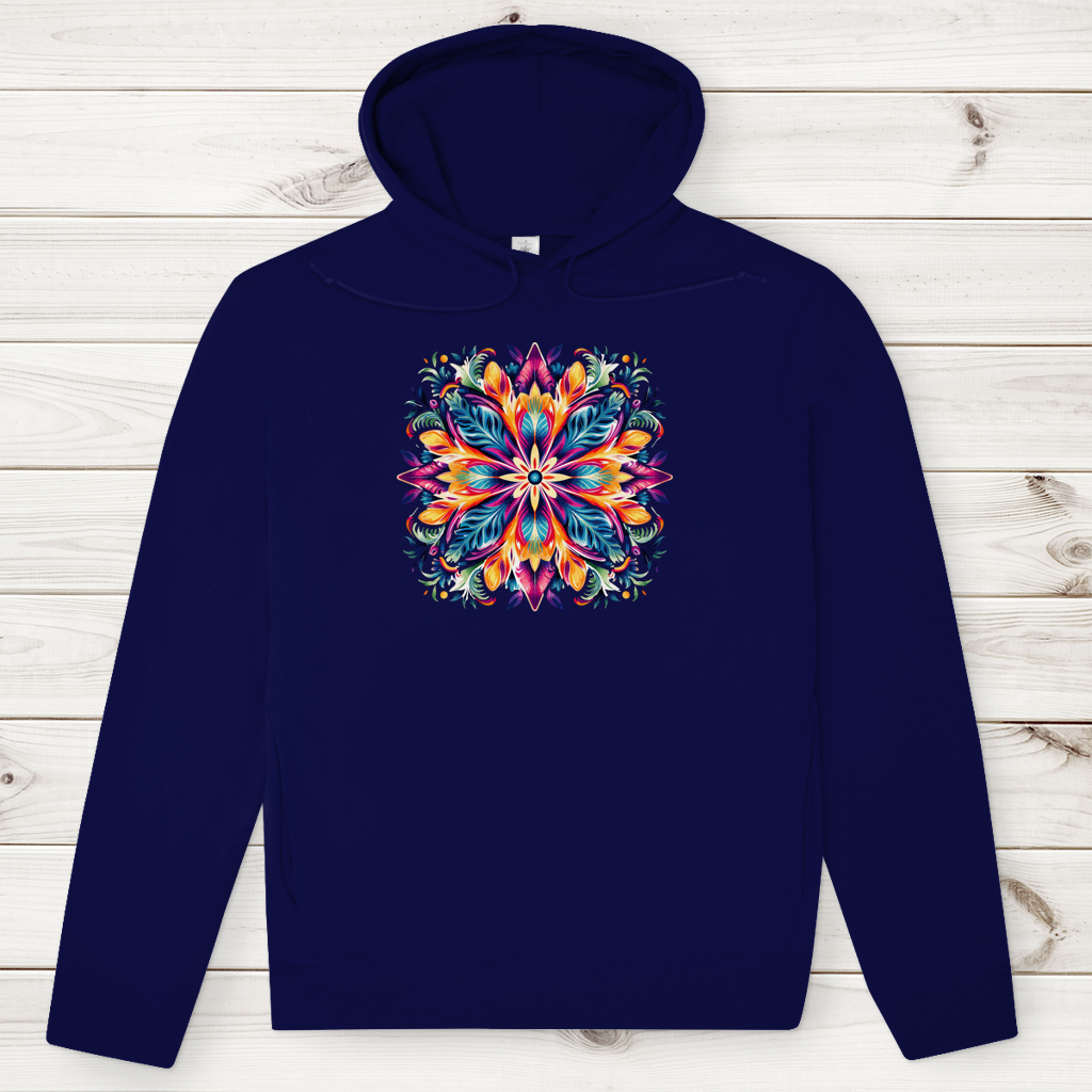 Herren Premium Bio Hoodie Flower Mandala