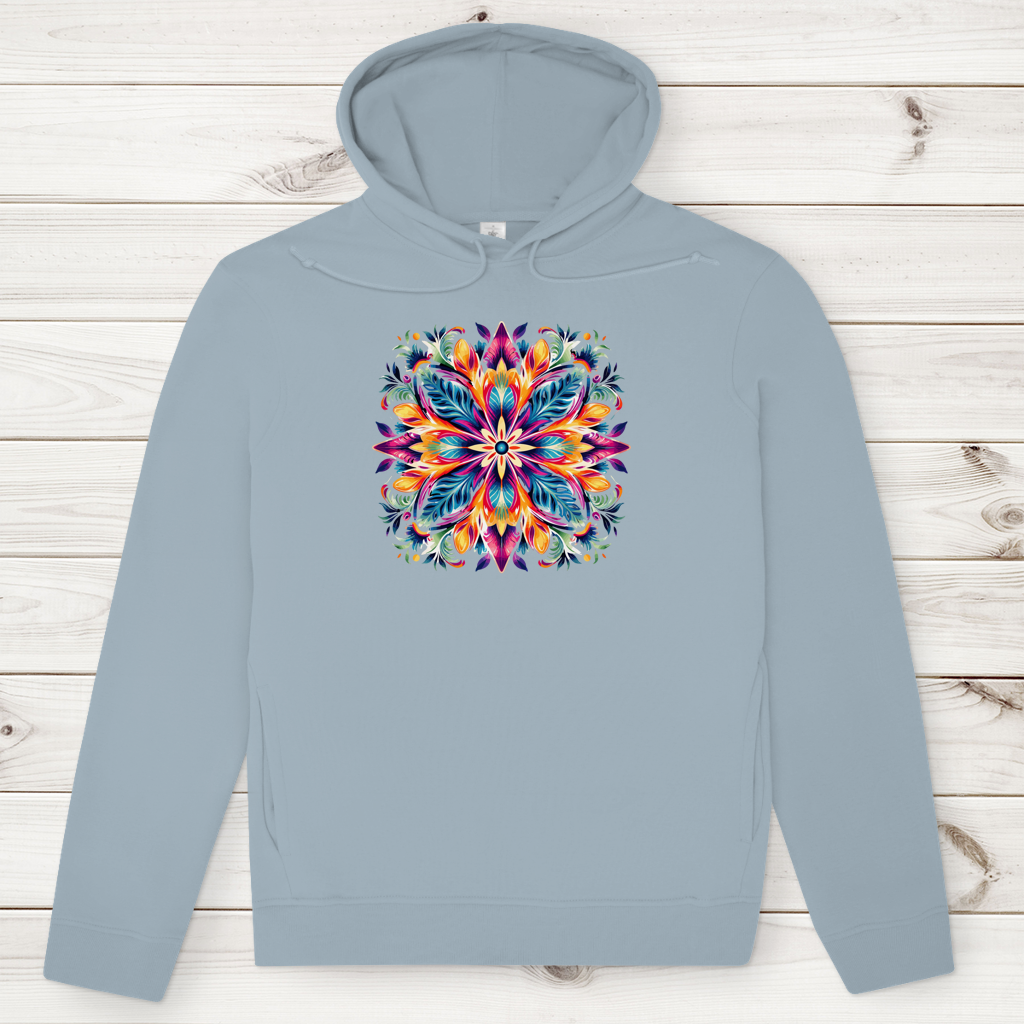 Herren Premium Bio Hoodie Flower Mandala
