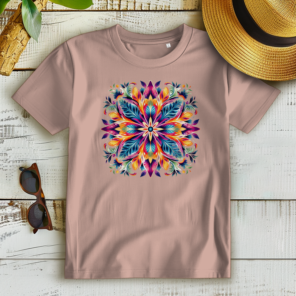 Damen Premium Bio T-Shirt Flower Mandala