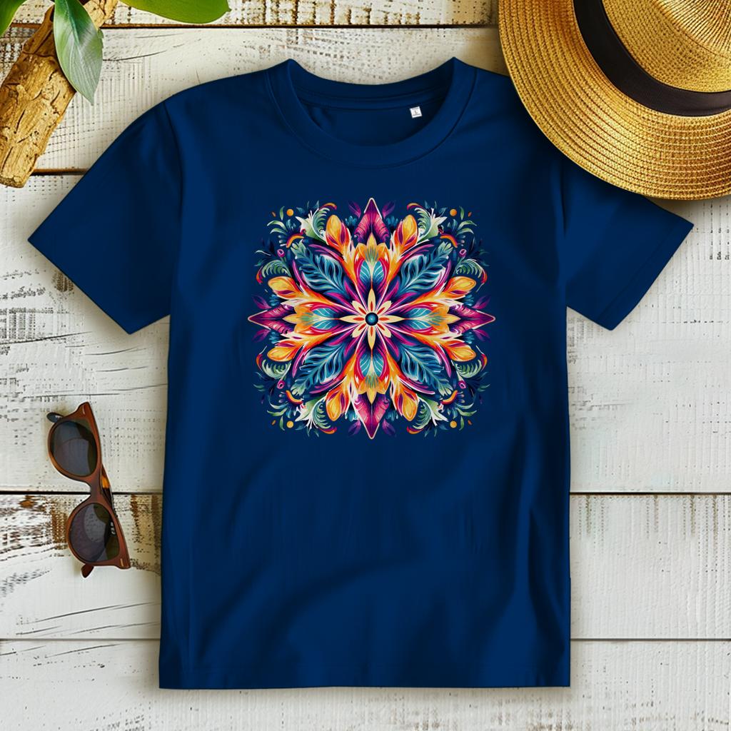 Damen Premium Bio T-Shirt Flower Mandala