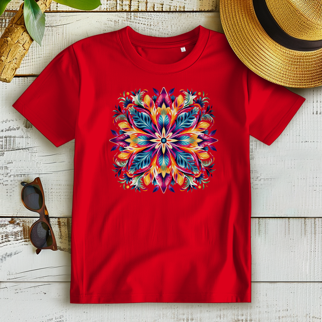 Damen Premium Bio T-Shirt Flower Mandala