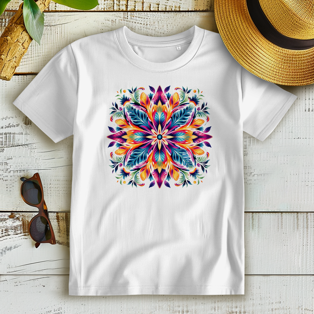 Damen Premium Bio T-Shirt Flower Mandala