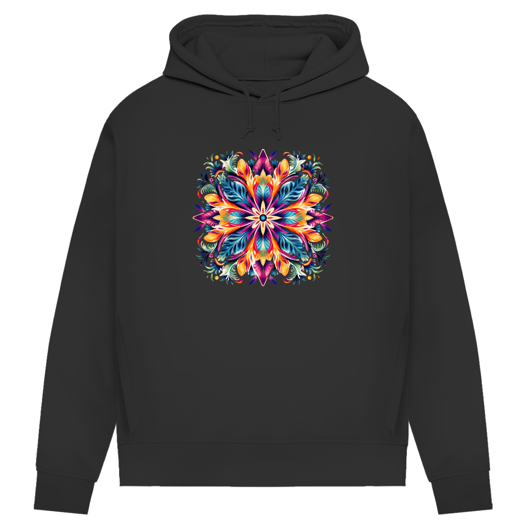 Damen Premium Bio Hoodie Flower Mandala