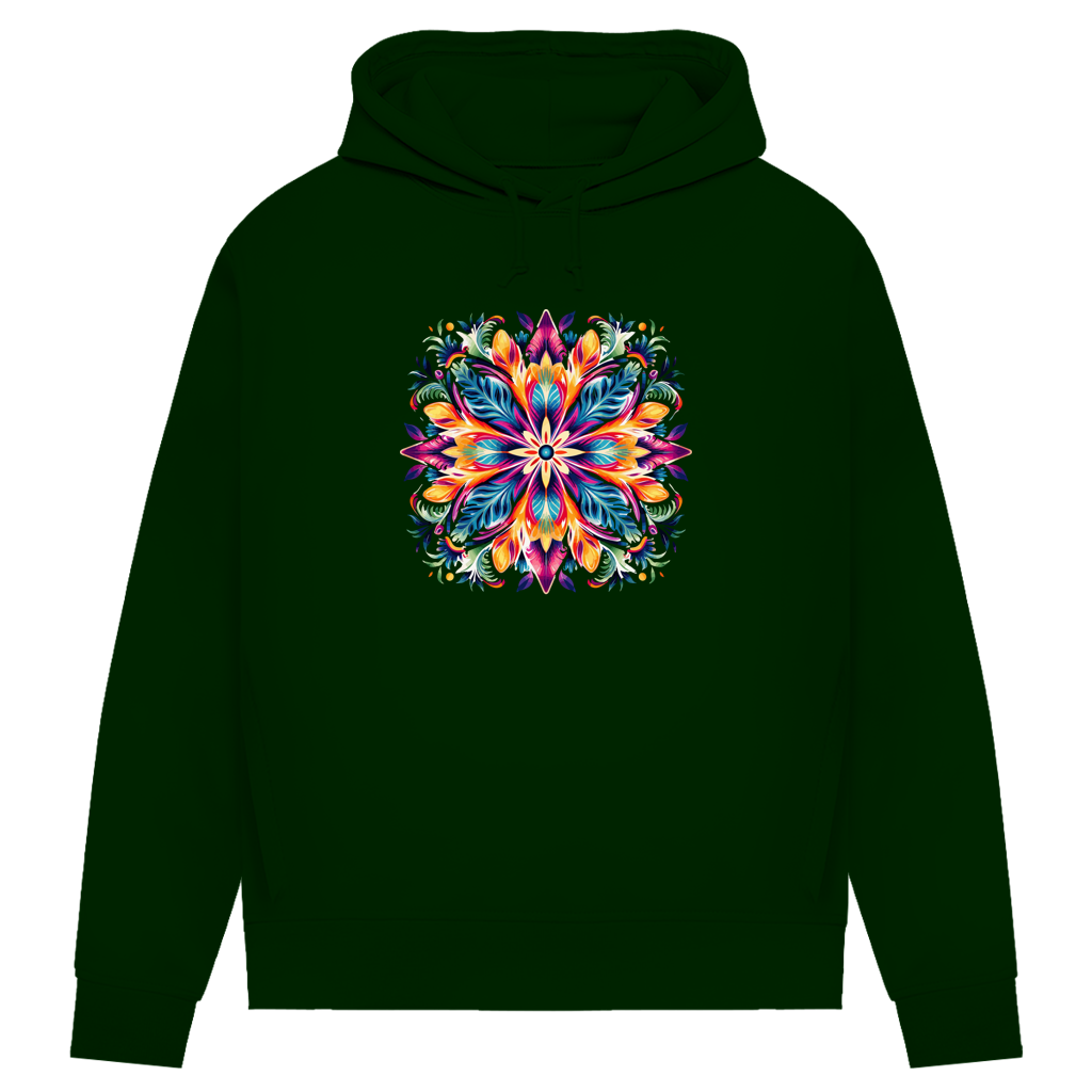 Damen Premium Bio Hoodie Flower Mandala