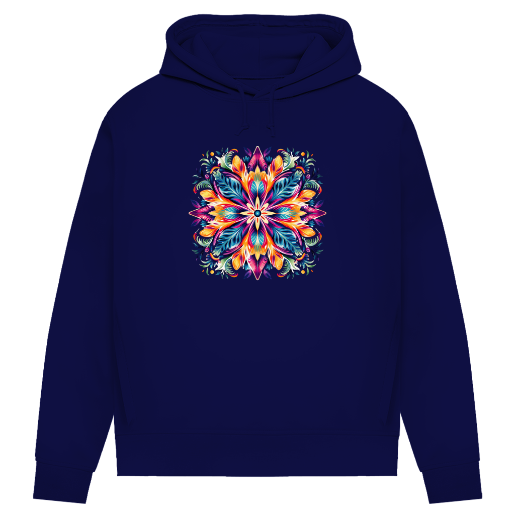 Damen Premium Bio Hoodie Flower Mandala
