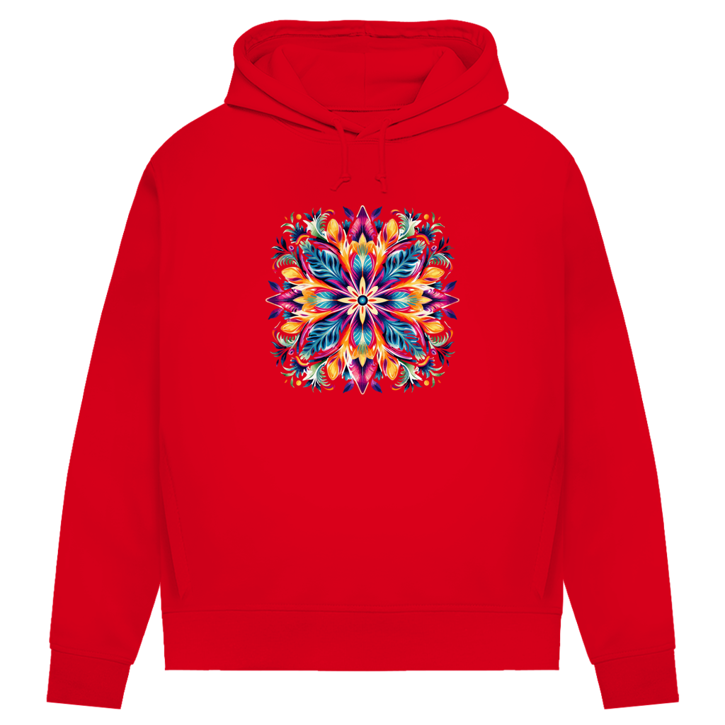 Damen Premium Bio Hoodie Flower Mandala