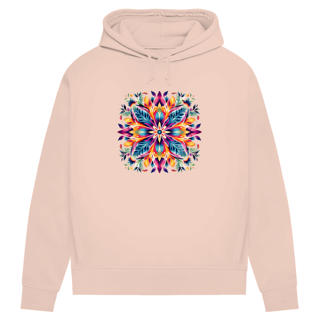 Damen Premium Bio Hoodie Flower Mandala
