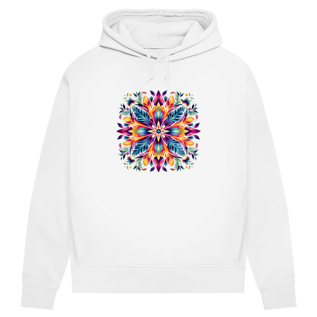 Damen Premium Bio Hoodie Flower Mandala