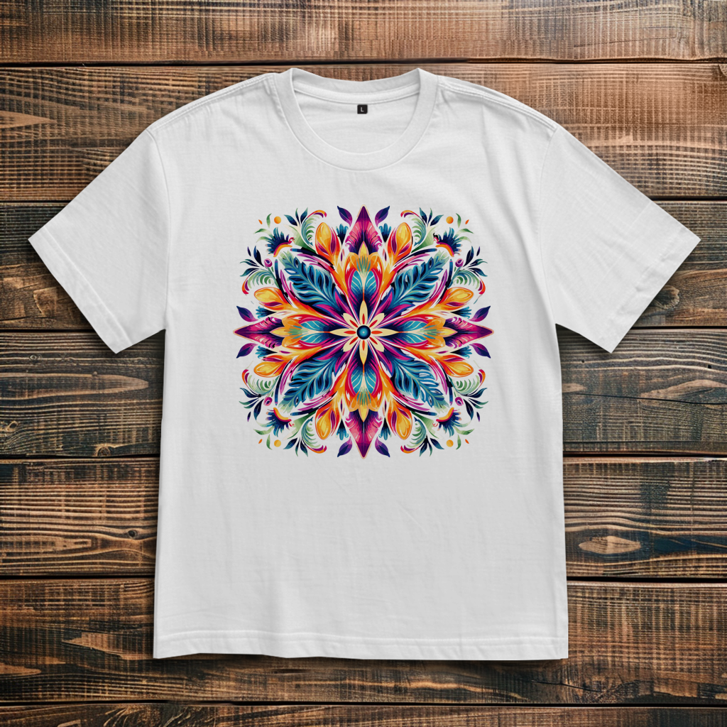 Oversize T-Shirt Flower Mandala