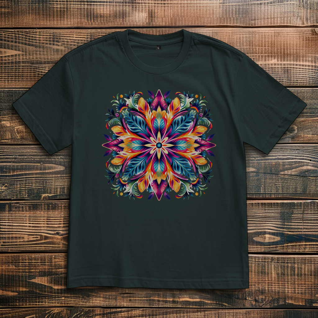Oversize T-Shirt Flower Mandala