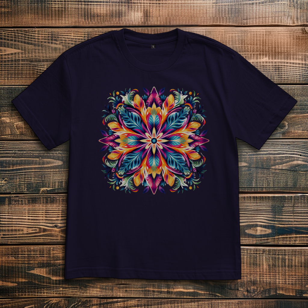 Oversize T-Shirt Flower Mandala