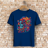 Herren Premium Bio T-Shirt Skull Doodle