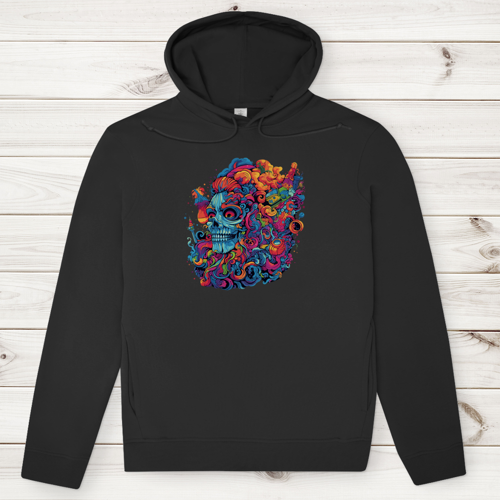 Herren Premium Bio Hoodie Skull Doodle