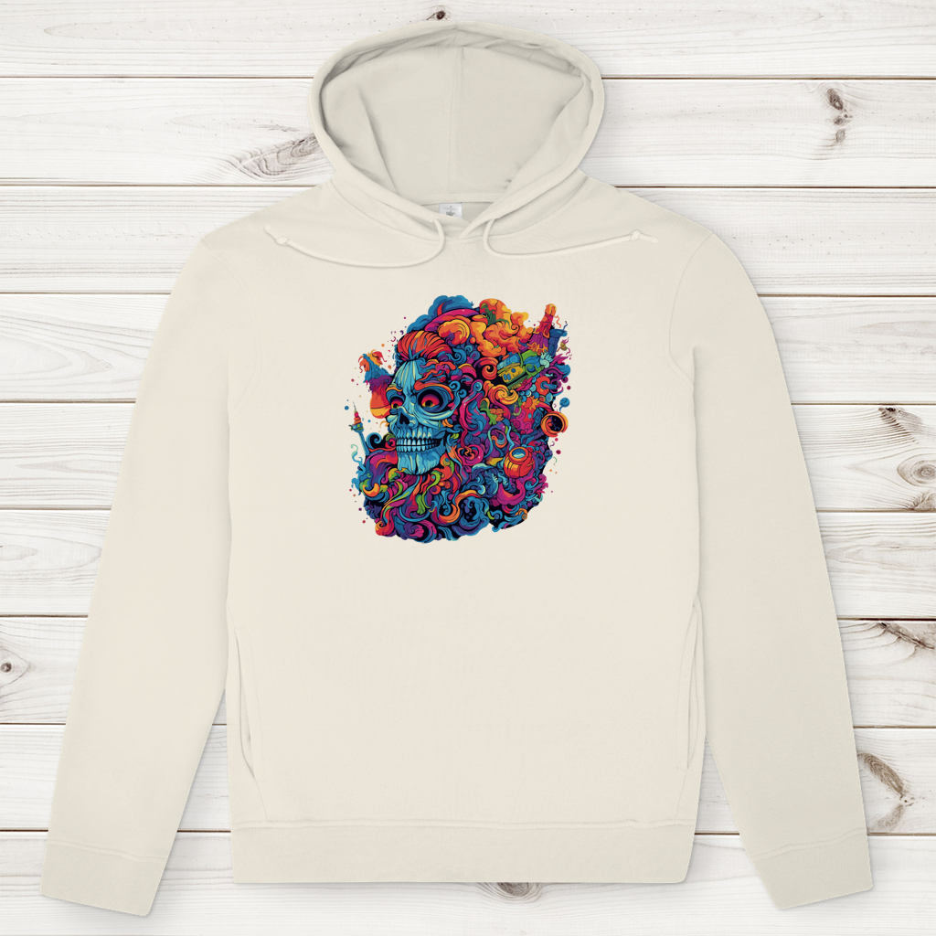 Herren Premium Bio Hoodie Skull Doodle