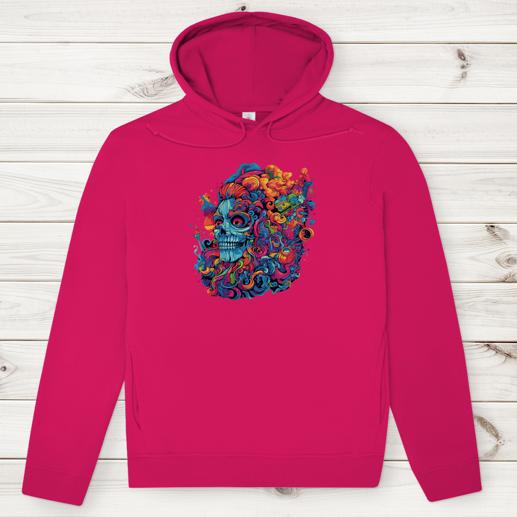 Herren Premium Bio Hoodie Skull Doodle