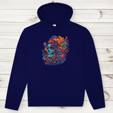 Herren Premium Bio Hoodie Skull Doodle