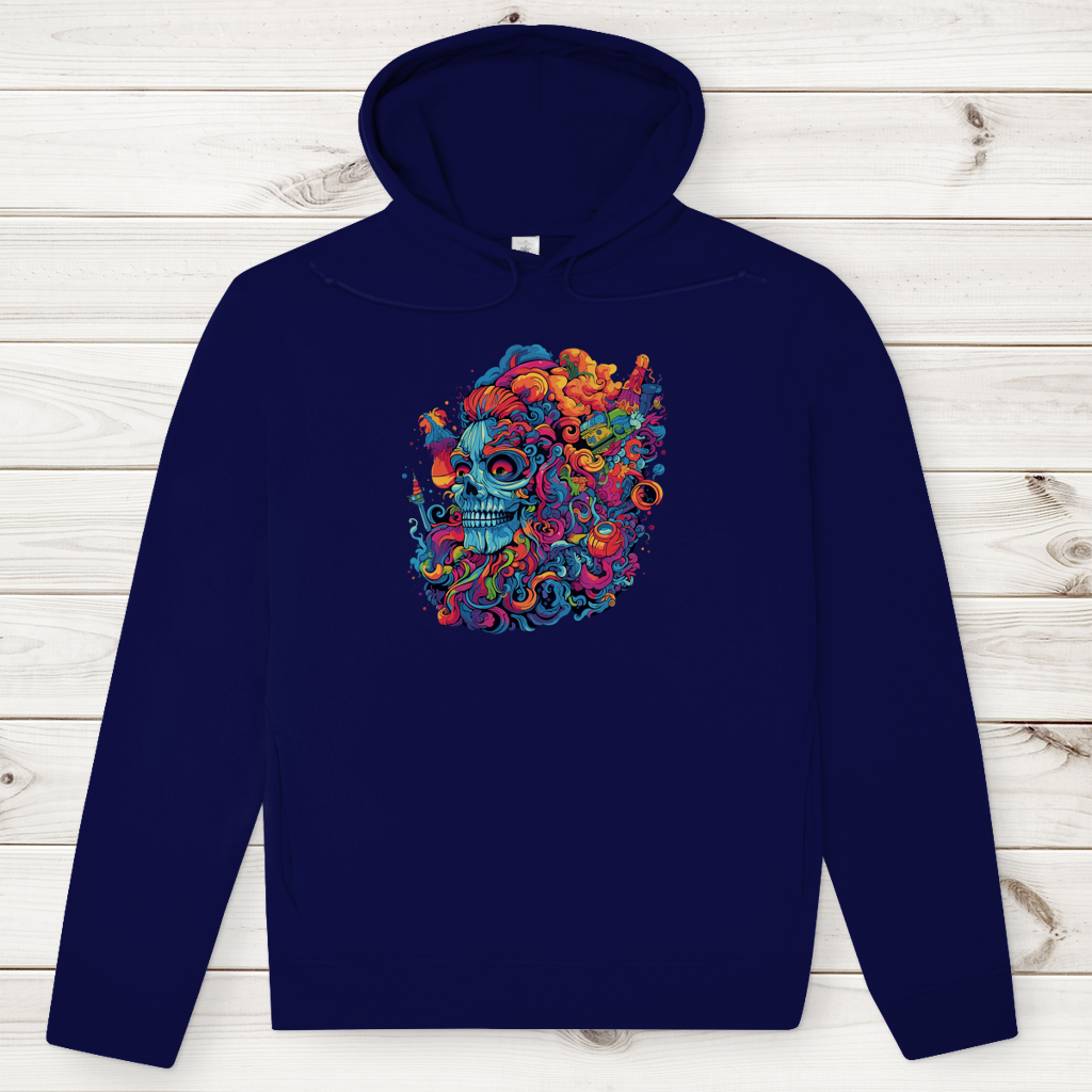 Herren Premium Bio Hoodie Skull Doodle