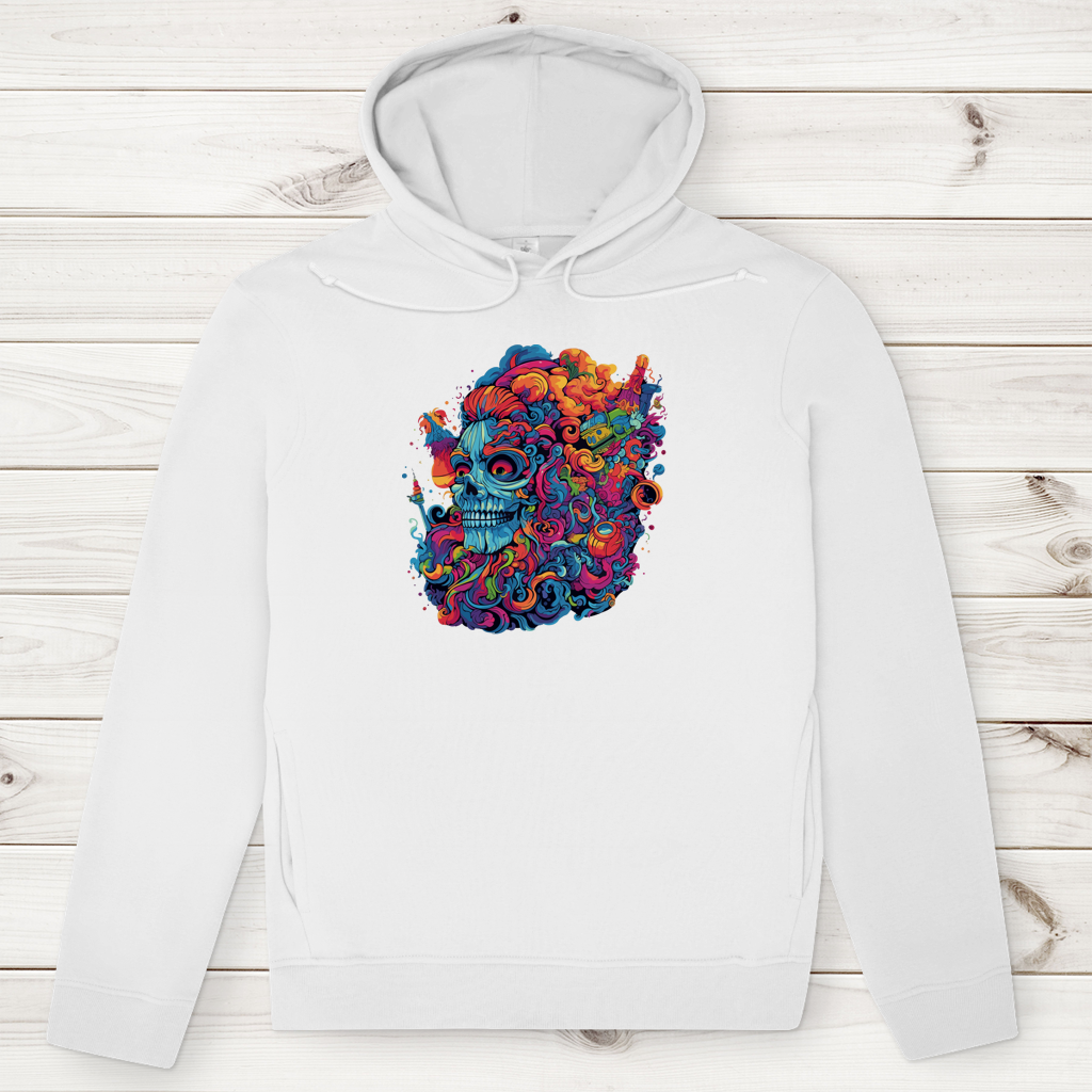 Herren Premium Bio Hoodie Skull Doodle