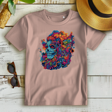 Damen Premium Bio T-Shirt Skull Doodle