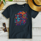 Damen Premium Bio T-Shirt Skull Doodle