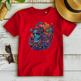 Damen Premium Bio T-Shirt Skull Doodle