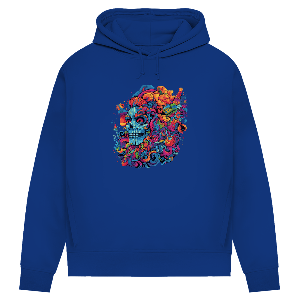 Damen Premium Bio Hoodie Skull Doodle