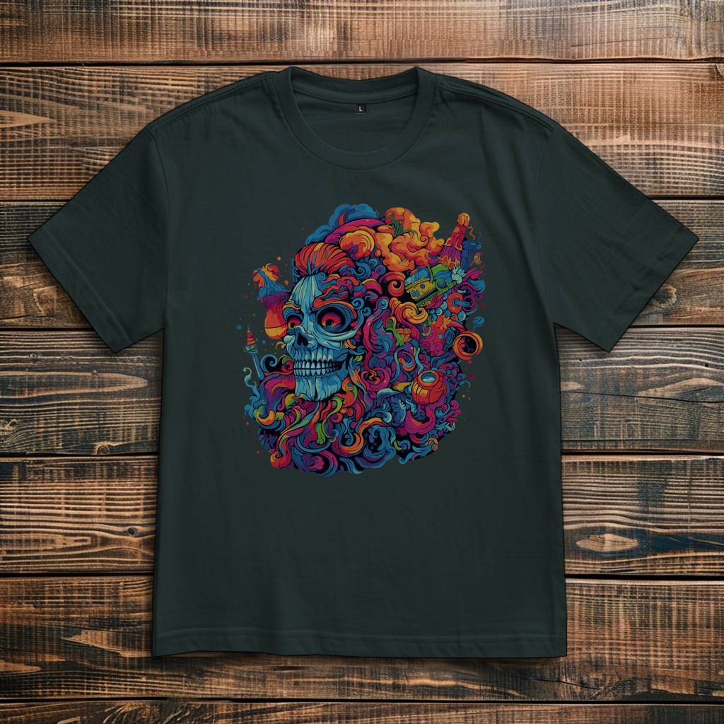 Oversize T-Shirt Skull Doodle
