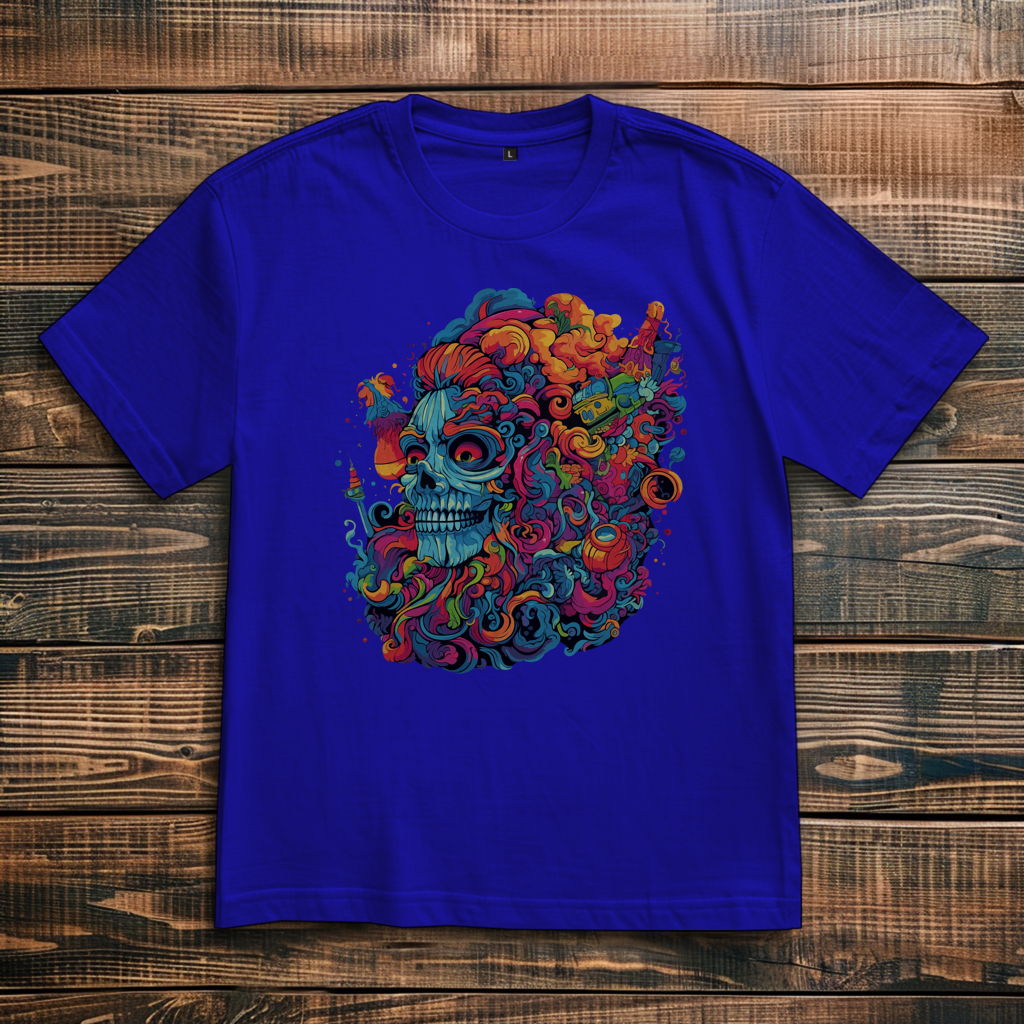 Oversize T-Shirt Skull Doodle