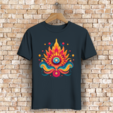 Herren Premium Bio T-Shirt Fire Lotus Eye