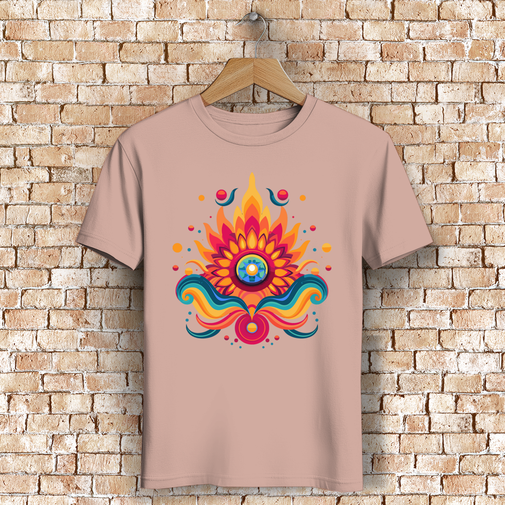 Herren Premium Bio T-Shirt Fire Lotus Eye