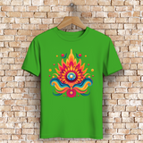 Herren Premium Bio T-Shirt Fire Lotus Eye