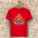 Herren Premium Bio T-Shirt Fire Lotus Eye