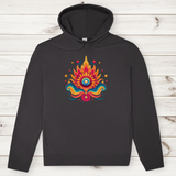 Herren Premium Bio Hoodie Fire Lotus Eye