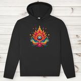 Herren Premium Bio Hoodie Fire Lotus Eye