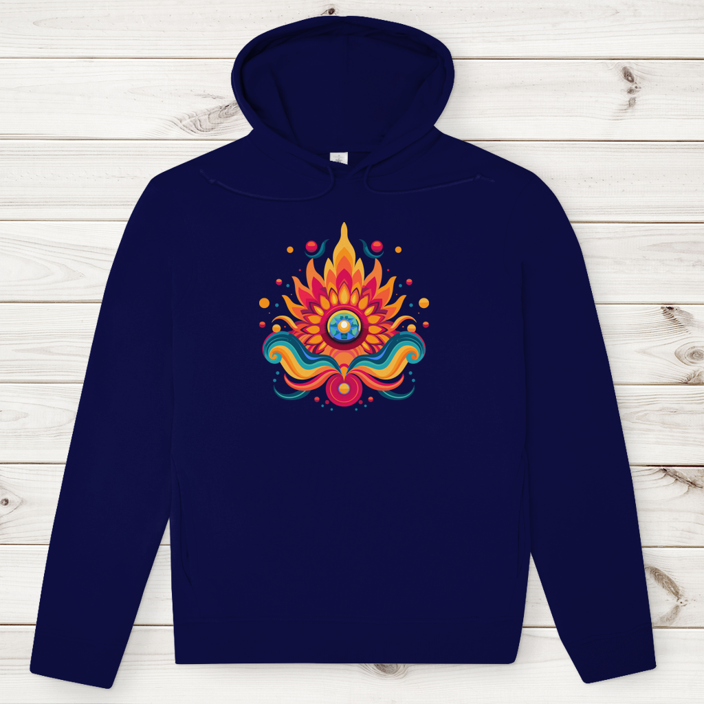 Herren Premium Bio Hoodie Fire Lotus Eye