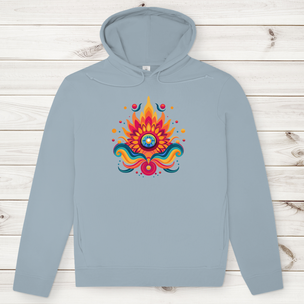 Herren Premium Bio Hoodie Fire Lotus Eye