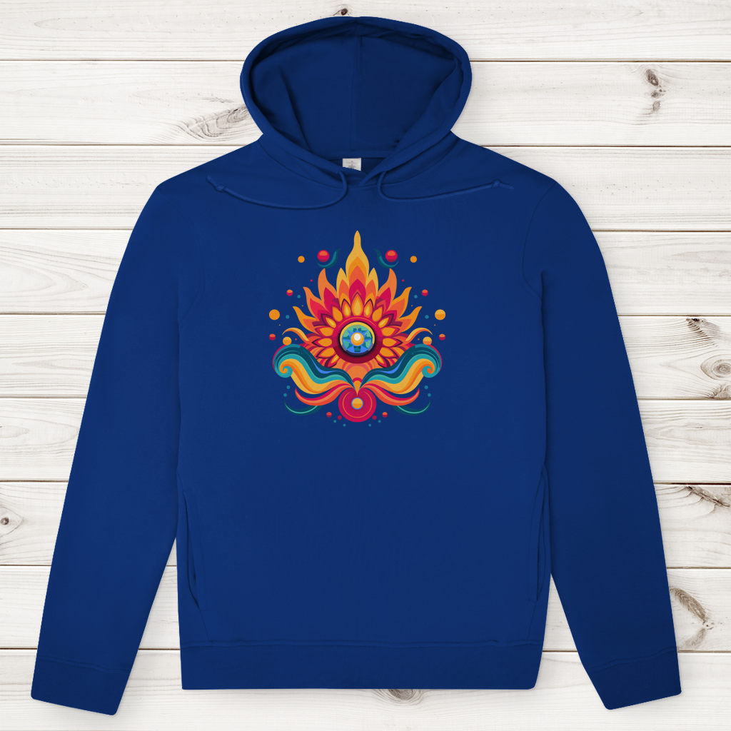 Herren Premium Bio Hoodie Fire Lotus Eye