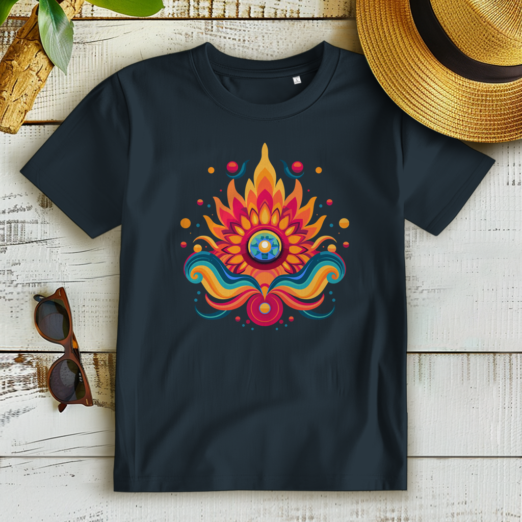 Damen Premium Bio T-Shirt Fire Lotus Eye