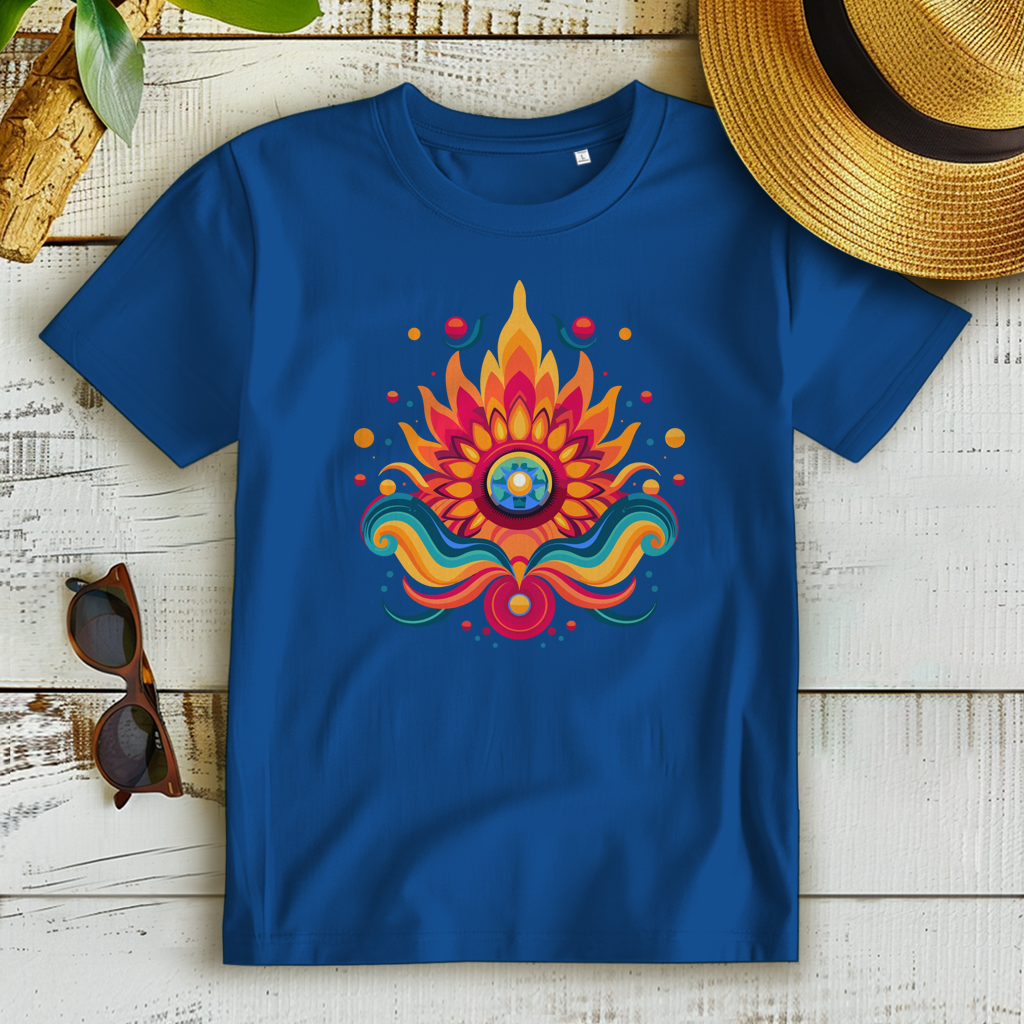 Damen Premium Bio T-Shirt Fire Lotus Eye