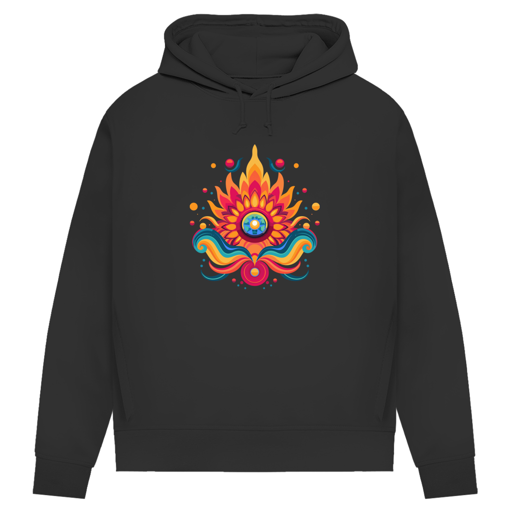Damen Premium Bio Hoodie Fire Lotus Eye