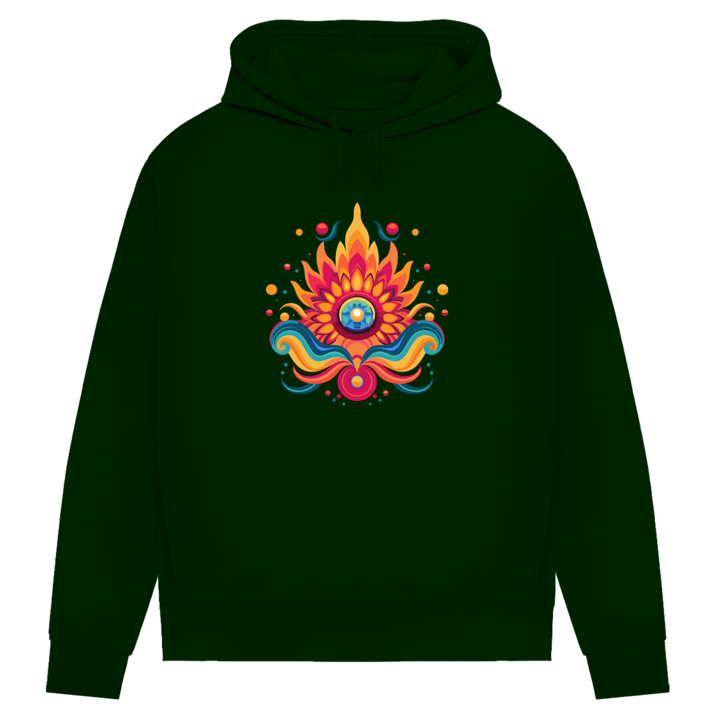 Damen Premium Bio Hoodie Fire Lotus Eye