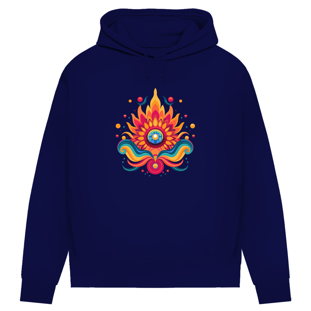 Damen Premium Bio Hoodie Fire Lotus Eye