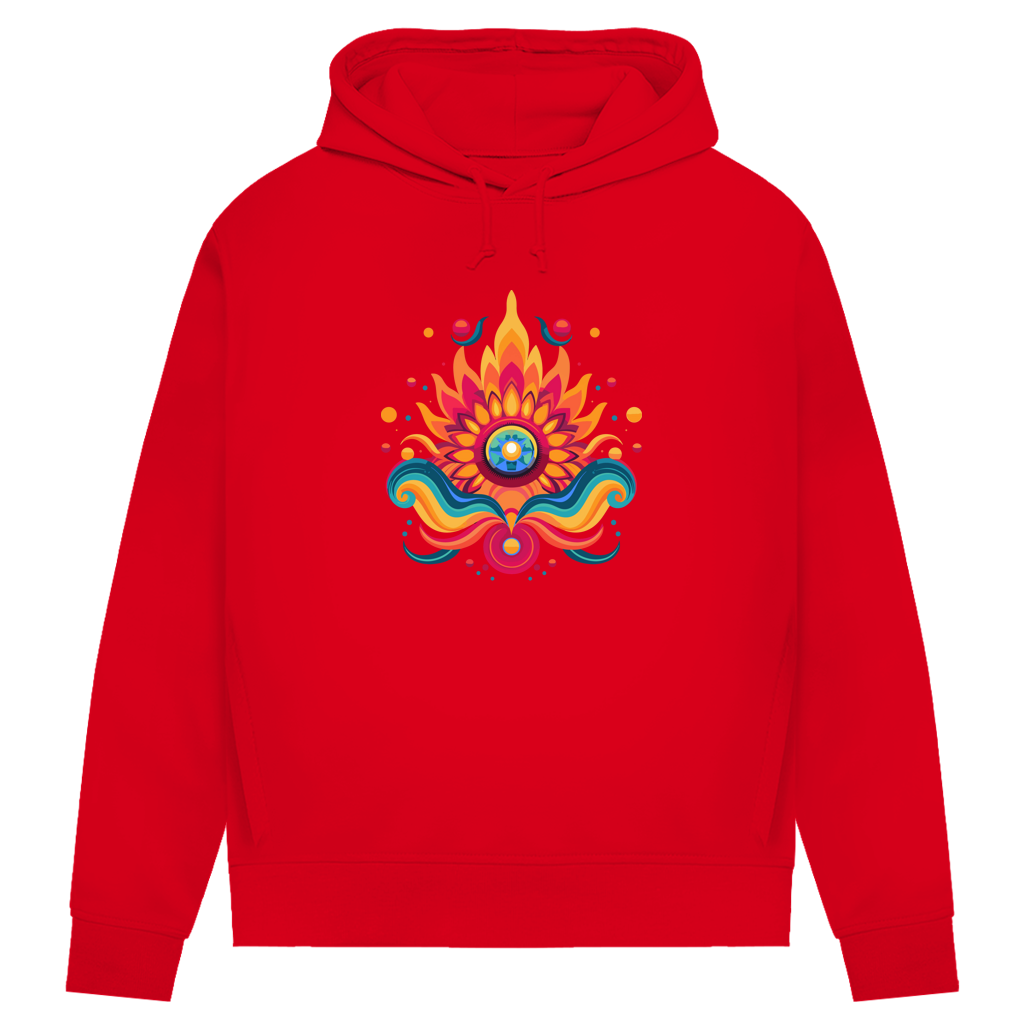 Damen Premium Bio Hoodie Fire Lotus Eye