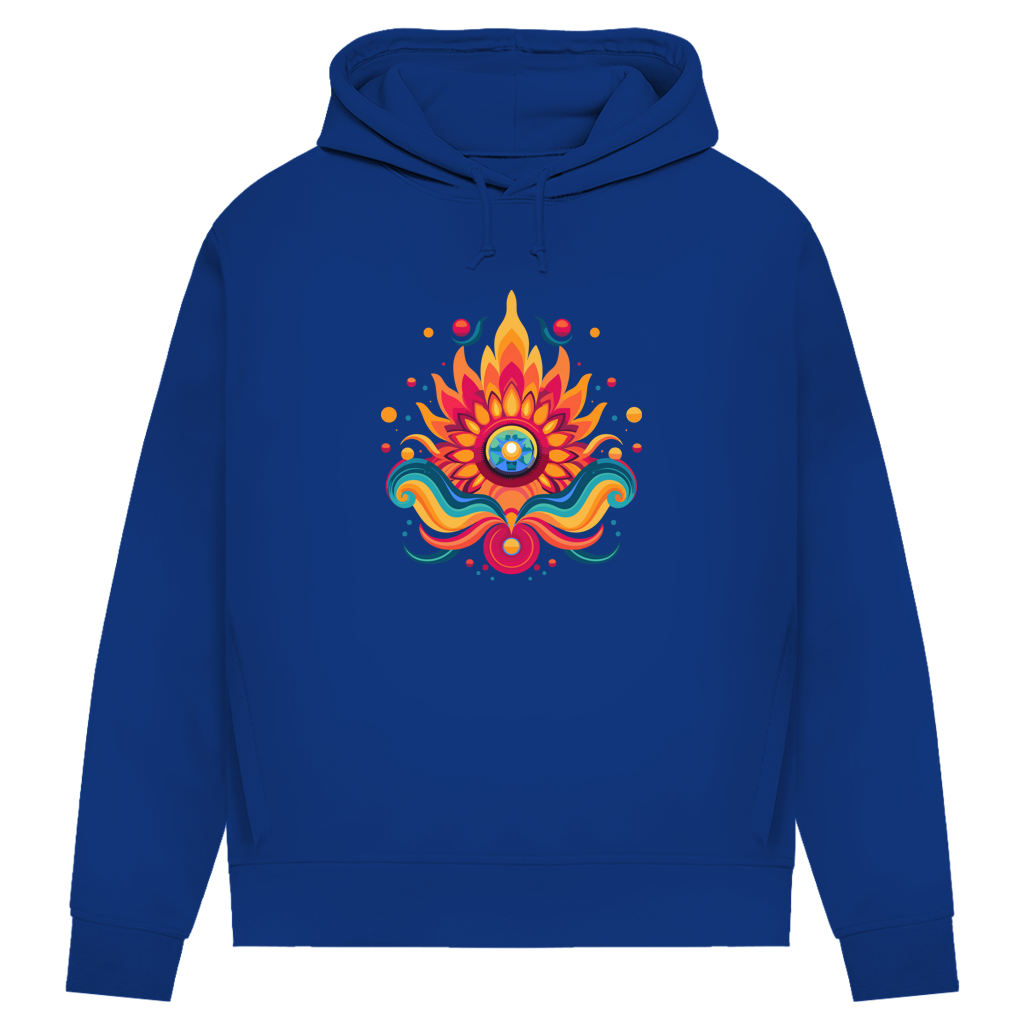 Damen Premium Bio Hoodie Fire Lotus Eye