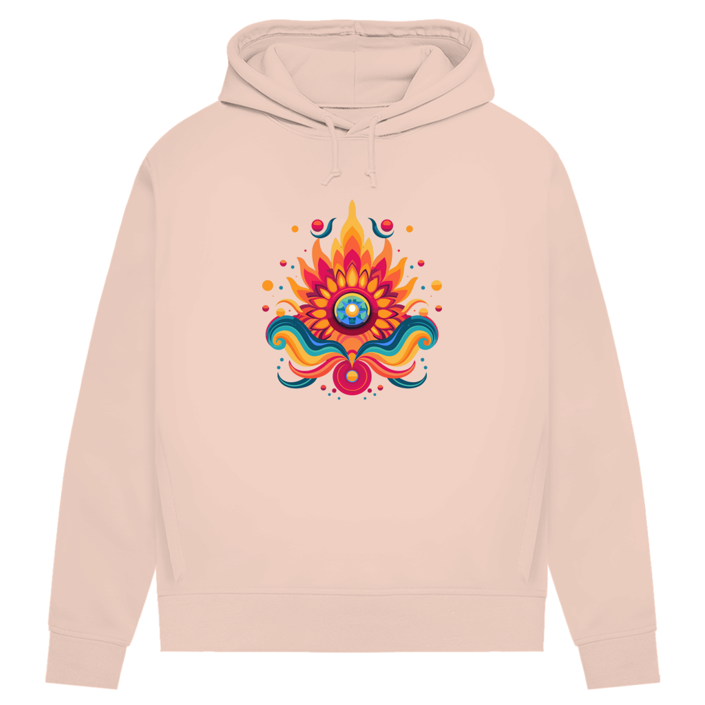 Damen Premium Bio Hoodie Fire Lotus Eye