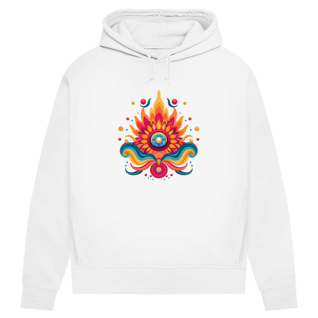 Damen Premium Bio Hoodie Fire Lotus Eye