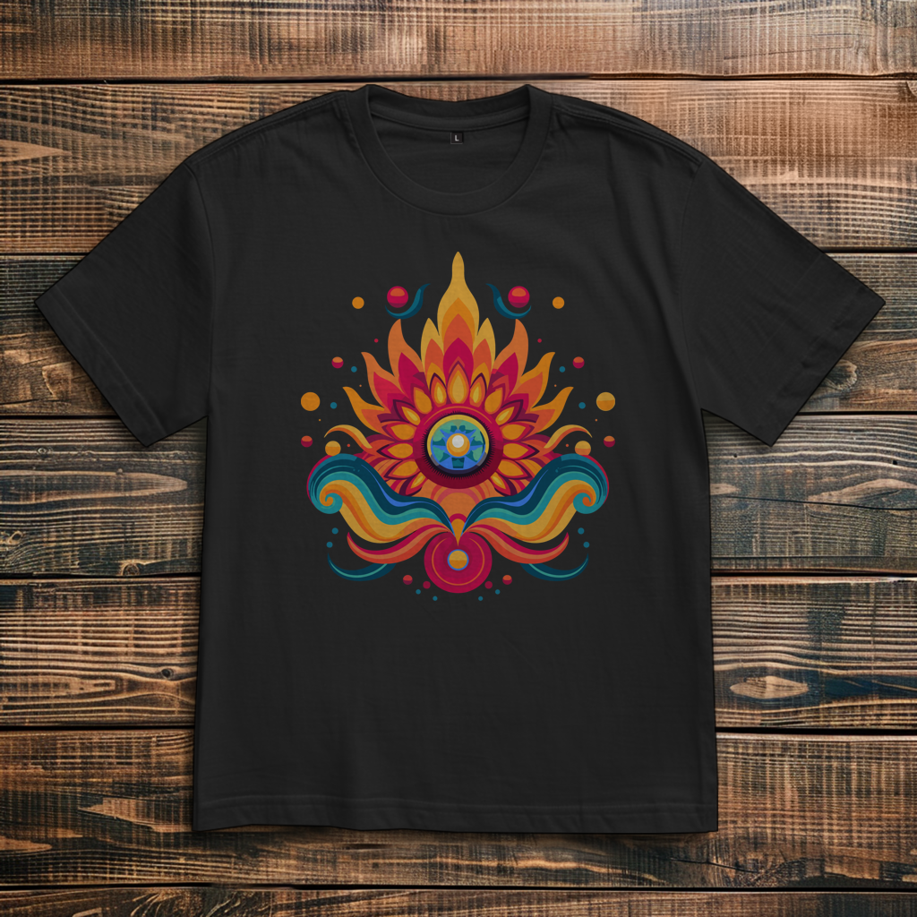 Oversize T-Shirt Fire Lotus Eye