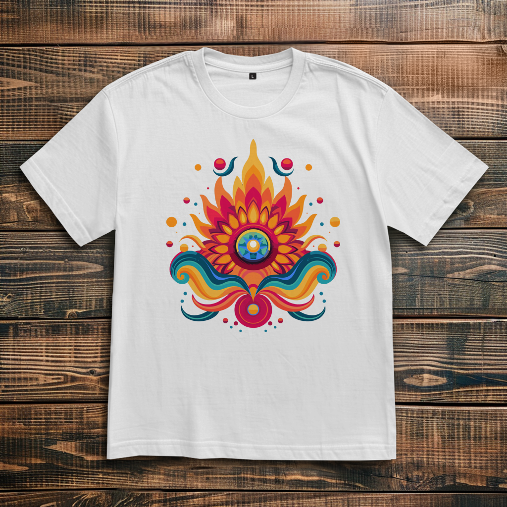Oversize T-Shirt Fire Lotus Eye